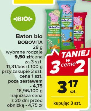 Baton marchewka Bobovita bio promocja