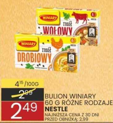 Bulion Winiary różne rodzaje Nestle 60g promocja w Wafelek