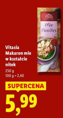 Vitasia Makaron mie w kształcie nitek 250 g promocja w Lidl