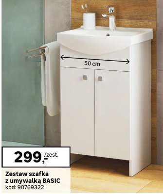 Zestaw szafka z umywalką BASIC promocja w Leroy Merlin