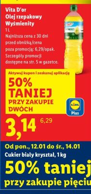 Olej rzepakowy Vita D'or Wyjaśniony promocja w Lidl