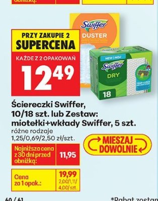 Zestaw: miotełki+wkłady Swiffer, 5 szt. promocja w Biedronka