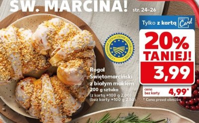 Rogal Świętomarciński z białym makiem promocja w Kaufland