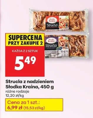 Strucla z nadzieniem różne rodzaje promocja w Biedronka