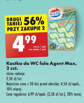 Kostka do wc fresh breeze Agent max inspired by nature promocja