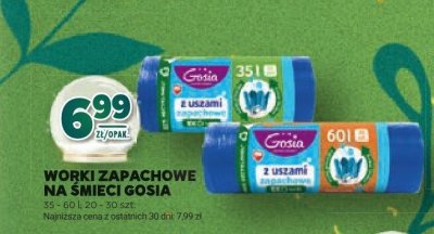 Worki zapachowe na śmieci Gosia 35l z uszami promocja w Stokrotka