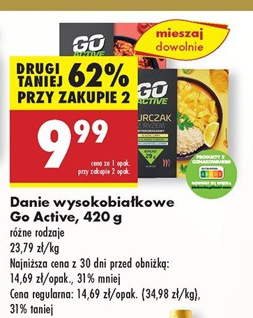 Kurczak z makaronem Go active promocja w Biedronka