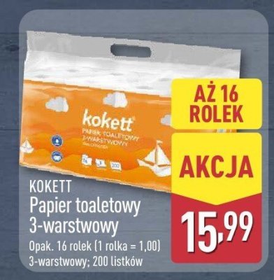 Papier toaletowy 3-warstwowy KOKETT promocja w Aldi