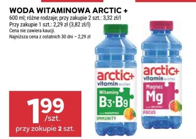 Woda witaminowa Arctic+ promocja w Stokrotka