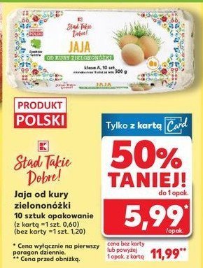 Jaja kury zielononózki K-classic stąd takie dobre! promocja