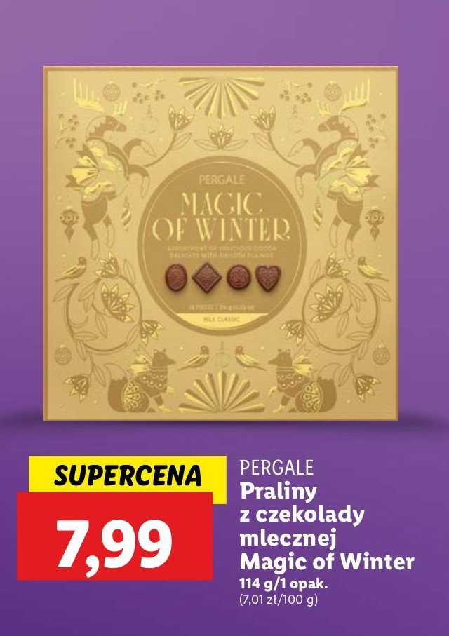 Praliny magic of winter Pergale promocja