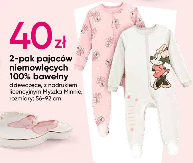 Pajacyki niemowlęce rozm. 56-92 cm myszka minnie promocja