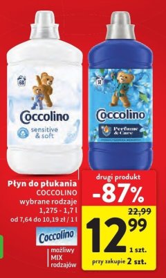 Płyn do płukania Coccolino różne rodzaje promocja w Intermarche