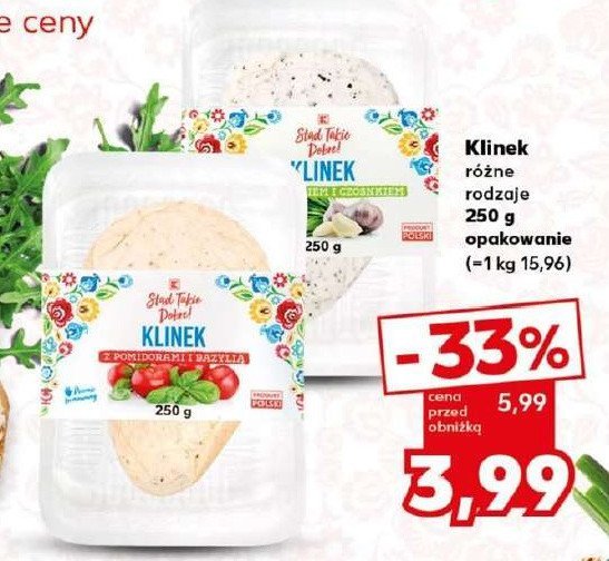 Klinek ze szpinakiem i czosnkiem K-classic stąd takie dobre! promocja