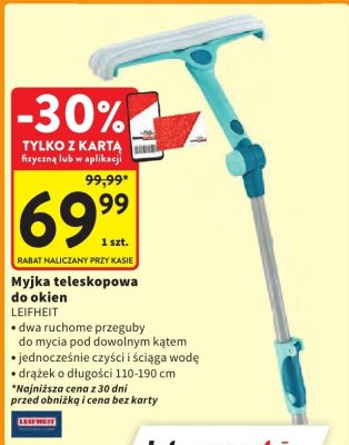Myjka teleskopowa do okien Leifheit promocja w Intermarche