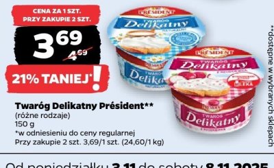 Twaróg Delikatny różne rodzaje promocja w Netto