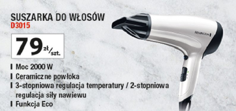 Suszarka do włosów d3015 Remington promocja w Auchan
