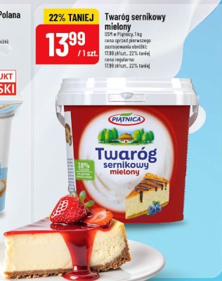 Twaróg sernikowy mielony OSM Piątnica promocja w POLOmarket