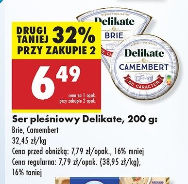 Ser brie Delikate promocja w Biedronka