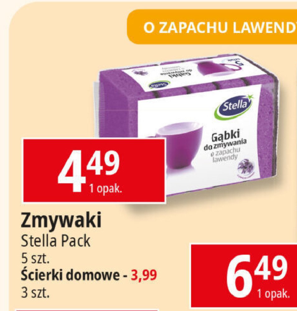 Gąbki do zmywania lawendowe Stella promocja