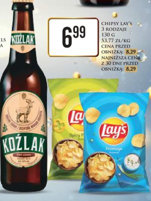 Chipsy Lay's 3 rodzaje 130g promocja w Dino