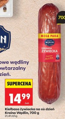Kiełbasa Kiełbasa żywiecka na co dzień Kraina Wędlin promocja w Biedronka