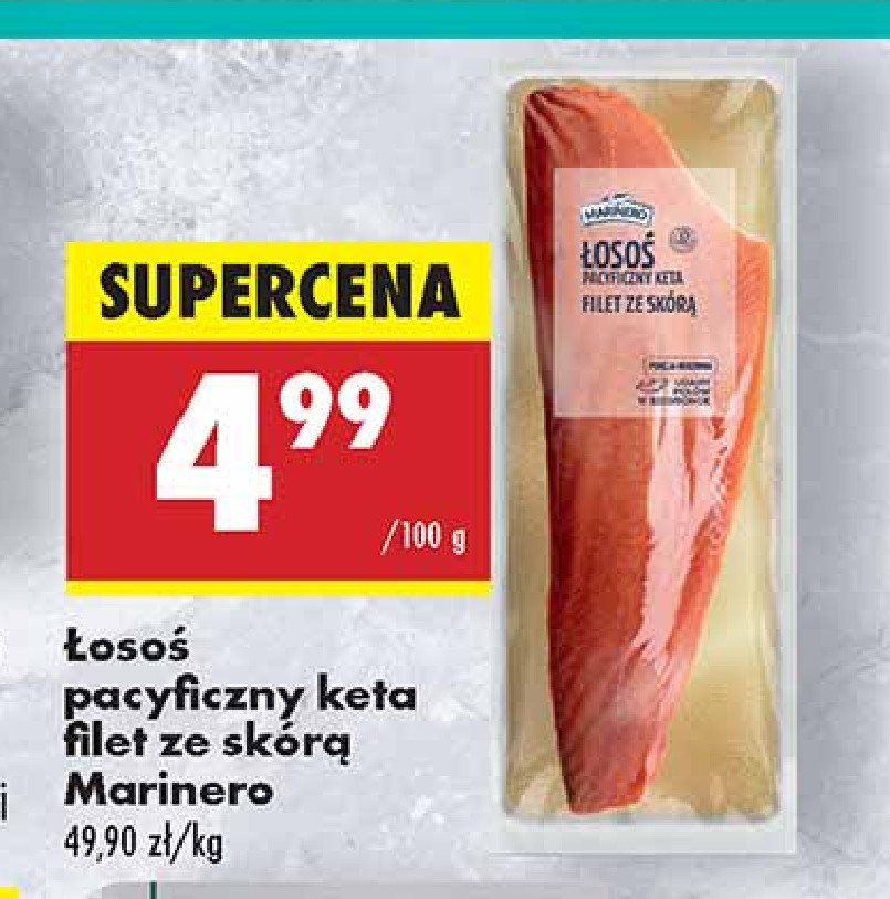 Łosoś pacyficzny filet ze skórą Marinero promocja