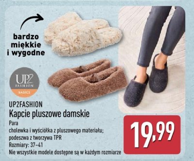 Kapcie pluszowe damskie UP2FASHION promocja w Aldi