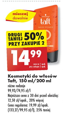 Żel do włosów Taft looks maxx promocja