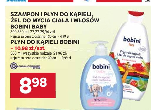 Szampon i płyn do kąpieli dla dzieci Bobini baby promocja w Stokrotka