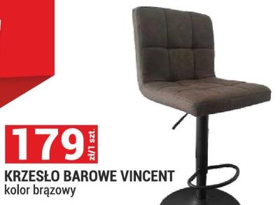 Krzesło barowe VINCENT kolor brązowy promocja w Merkury Market