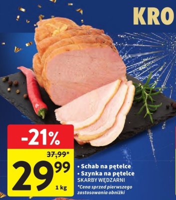 Schab na patelcę SKARBY WĘDŹARNI promocja w Intermarche