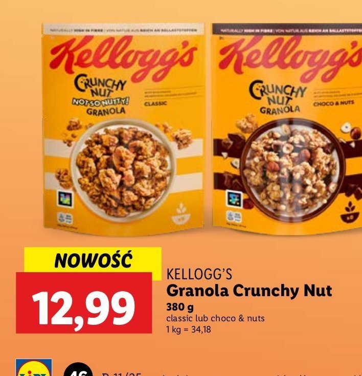 Granola choco & nuts Kellogg's promocja w Lidl