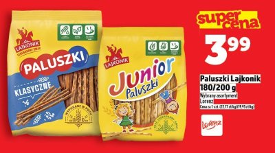 Paluszki Lajkonik 180/200 g promocja w TOPAZ