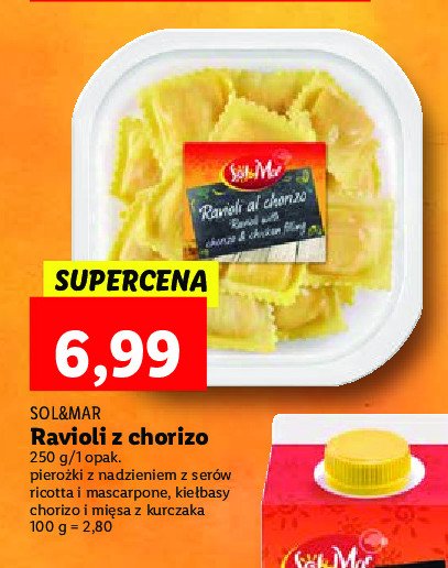 Piero偶ki z kie艂bas膮 chorizo Sol&mar promocja