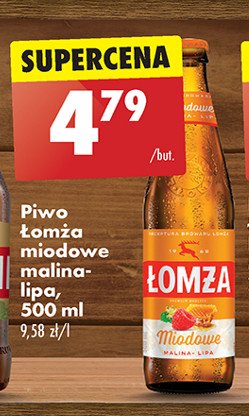 Piwo malina-lipa Łomża miodowe promocja