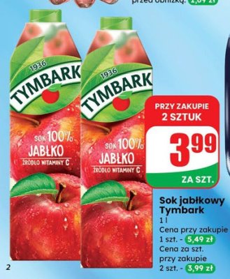 Sok jabłkowy  promocja w Dino