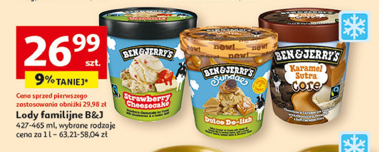 Lody karamel sutra core Ben & jerry's promocja