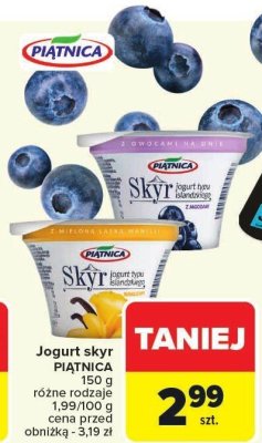 Jogurt skyr PIĄTNICA 150g promocja w Carrefour