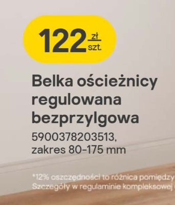 Belka ościeżnicy regulowana bezprzylgowa promocja w Castorama