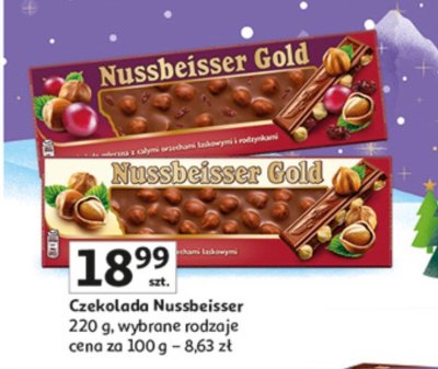Czekolada Nussbeisser 220 g wybrane rodzaje promocja w Auchan