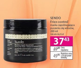 Maska do włosów frizz control SENDO promocja