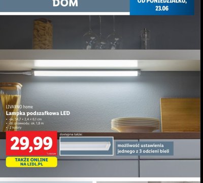 Lampka podszafkowa led LIVARNO HOME promocja