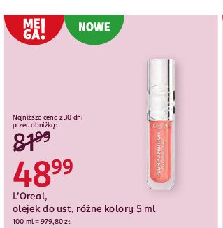 Olejek do ust 005 L'oreal plump ambition promocja w Rossmann