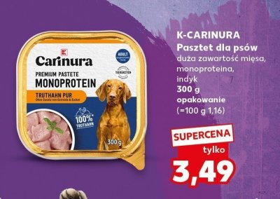 Pasztet dla psów duża zawartość mięsa, monoproteina, indyk promocja w Kaufland