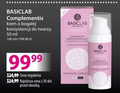 Zestaw BASICLAB Complementis Prebio Bogato nawilżający do twarzy promocja w Hebe