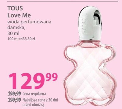 Woda perfumowana damska TOUS Love Me promocja w Hebe