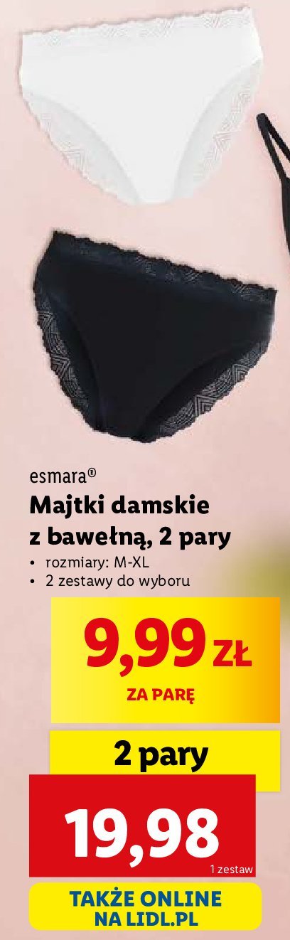 Majtki m-xl Esmara promocja