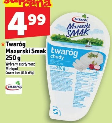 Twaróg Mazurski Smak 250g promocja w TOPAZ
