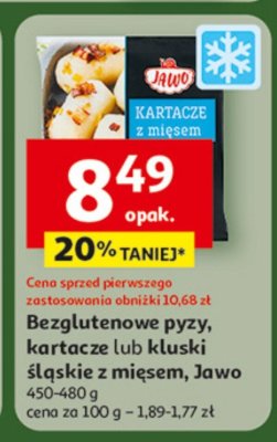 Bezglutenowe pyzy Jawo promocja w Auchan